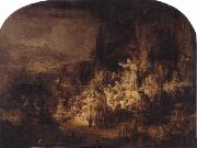 St.John the Baptist Preaching Rembrandt